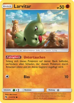 Pokémon-Karte Larvitar 114/214