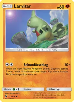 Pokémon-Karte Larvitar 115/214