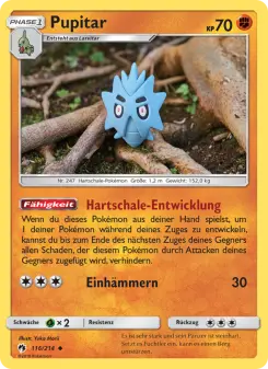 Pokémon-Karte Pupitar 116/214