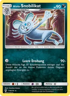 Pokémon-Karte Alola-Snobilikat 119/214