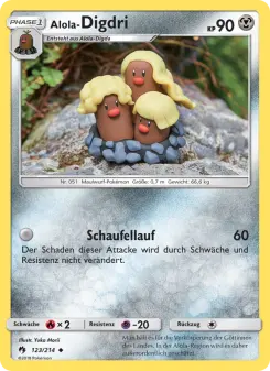Pokémon-Karte Alola-Digdri 123/214