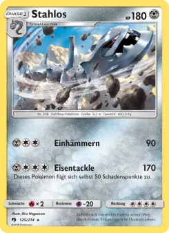 Pokémon-Karte Stahlos 125/214