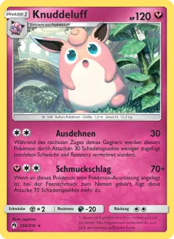 Pokémon-Karte Knuddeluff 134/214