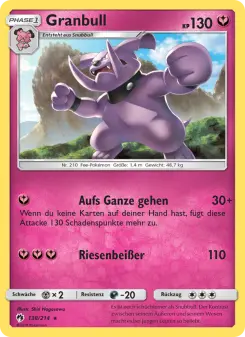 Pokémon-Karte Granbull 138/214