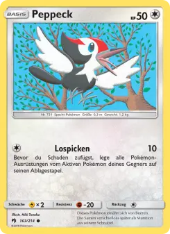 Pokémon-Karte Peppeck 163/214