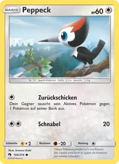 Pokémon-Karte Peppeck 164/214