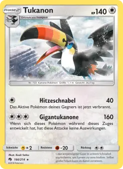 Pokémon-Karte Tukanon 166/214