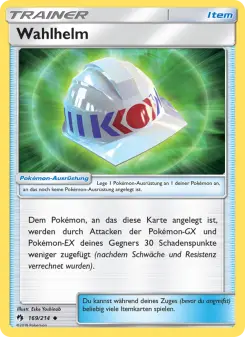 Pokémon-Karte Wahlhelm 169/214