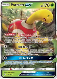 Pokémon-Karte Pottrott GX 017/214