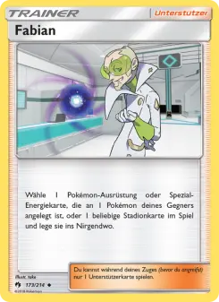 Pokémon-Karte Fabian 173/214