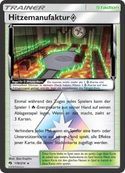 Pokémon-Karte Hitzemanufaktur ◇ 178/214