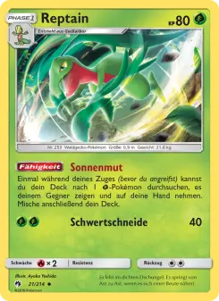 Pokémon-Karte Reptain 021/214