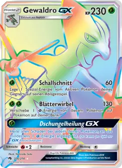 Pokémon-Karte Gewaldro GX 216/214