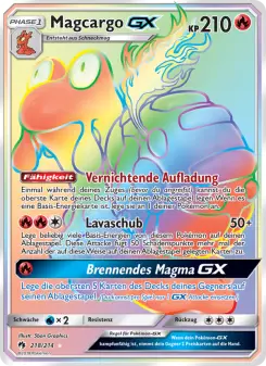 Pokémon-Karte Magcargo GX 218/214