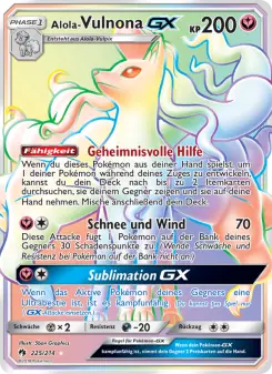 Pokémon-Karte Alola Vulnona GX 225/214