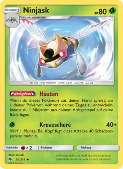 Pokémon-Karte Ninjask 030/214