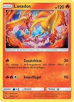 Pokémon-Karte Lavados 038/214