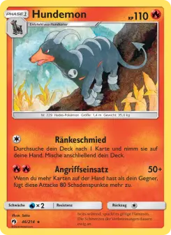 Pokémon-Karte Hundemon 046/214