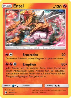 Pokémon-Karte Entei 047/214