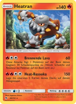 Pokémon-Karte Heatran 048/214