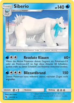 Pokémon-Karte Siberio 062/214