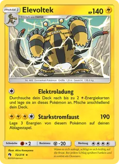 Pokémon-Karte Elevoltek 072/214