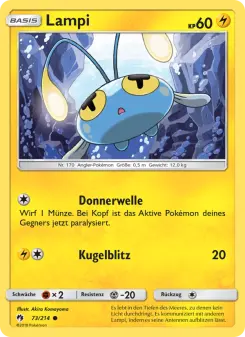 Pokémon-Karte Lampi 073/214