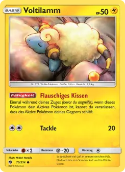 Pokémon-Karte Voltilamm 075/214