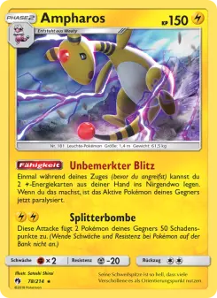 Pokémon-Karte Ampharos 078/214