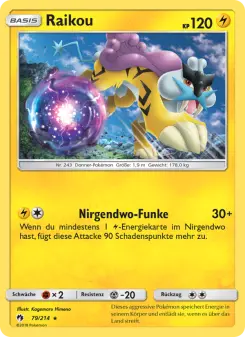 Pokémon-Karte Raikou 079/214