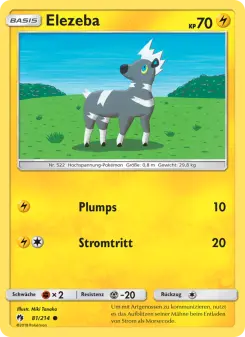 Pokémon-Karte Elezeba 081/214