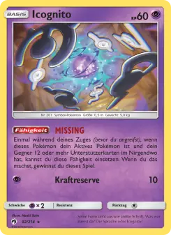 Pokémon-Karte Icognito 092/214