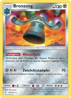Pokémon-Karte Bronzong 101/181