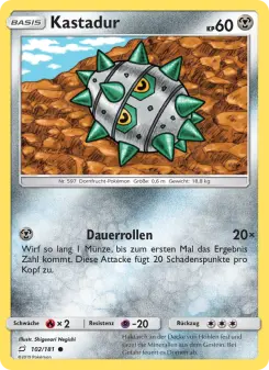 Pokémon-Karte Kastadur 102/181