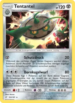 Pokémon-Karte Tentantel 103/181