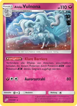 Pokémon-Karte Alola Vulnona 111/181
