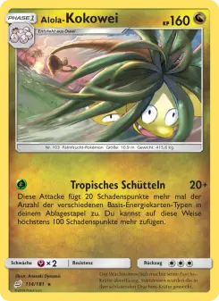 Pokémon-Karte Alola-Kokowei 114/181