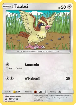 Pokémon-Karte Taubsi 121/181