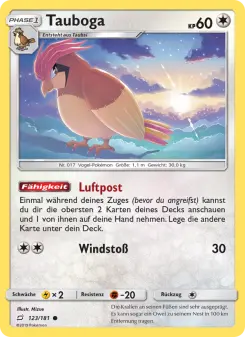 Pokémon-Karte Tauboga 123/181