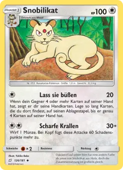Pokémon-Karte Snobilikat 126/181