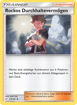 Pokémon-Karte Rockos Durchhaltevermögen 135/181