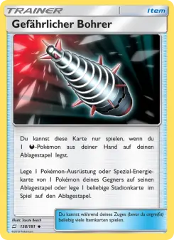 Pokémon-Karte Gefährlicher Bohrer 138/181