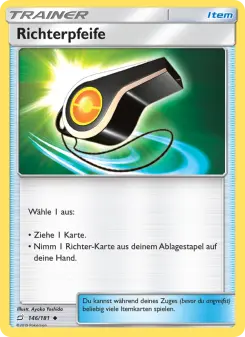 Pokémon-Karte Richterpfeife 146/181