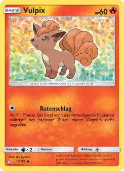Pokémon-Karte Vulpix 015/181