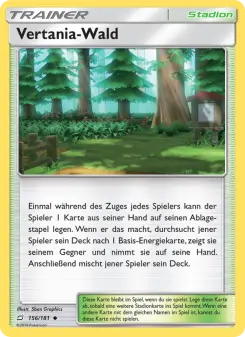 Pokémon-Karte Vertania-Wald 156/181