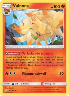 Pokémon-Karte Vulnona 016/181