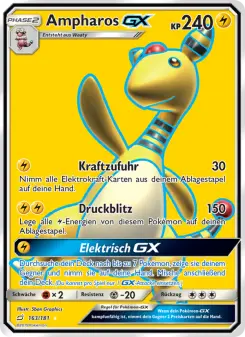 Pokémon-Karte Ampharos GX 163/181
