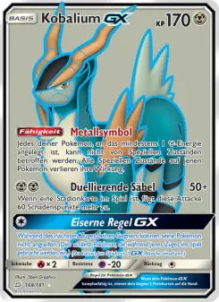 Pokémon-Karte Kobalium GX 168/181
