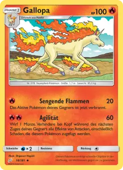 Pokémon-Karte Gallopa 018/181