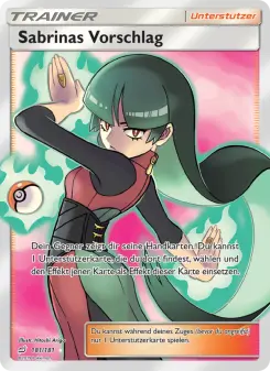 Pokémon-Karte Sabrinas Vorschlag 181/181